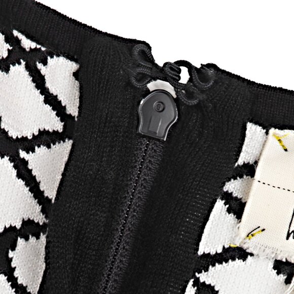 Nicole Miller Artelier Black & White Peplum Double Knit Tank Top Small - Picture 11 of 11